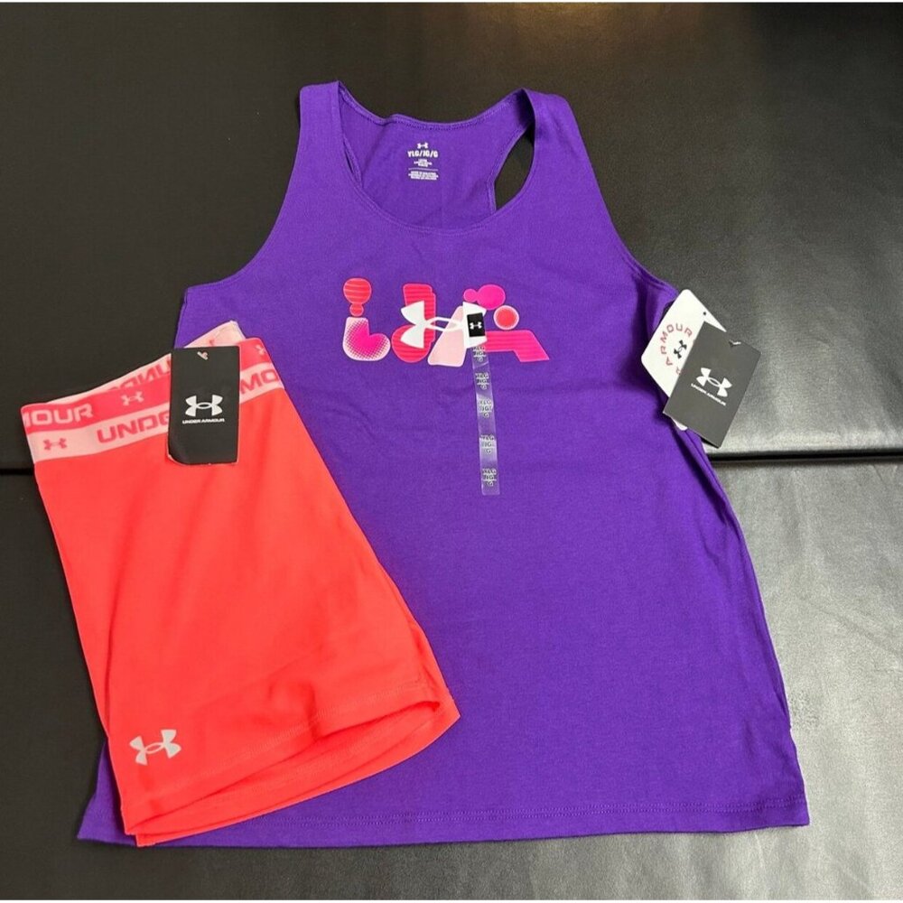 NWT Under Armour Athletic Set Girls Youth Size Large